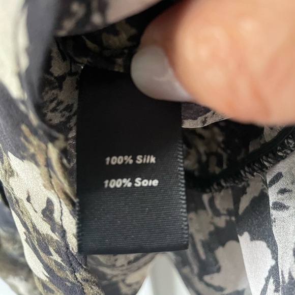 Elizabeth and James Silk Tie Front Blouse - Picture 7 of 12